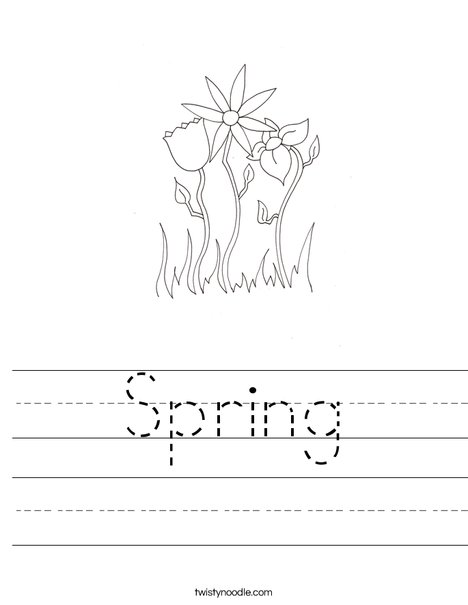 Spring Flowers Worksheet