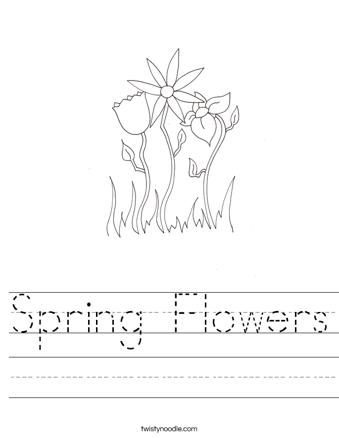 Spring Flowers Worksheet