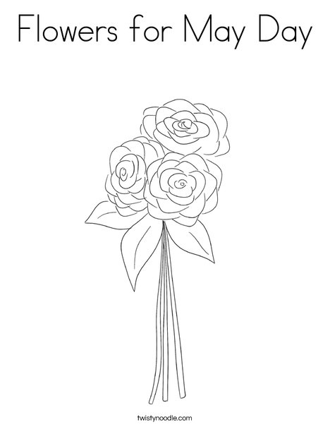 Flowers in a circle Coloring Page