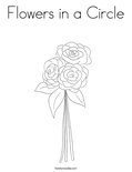 Flowers in a CircleColoring Page