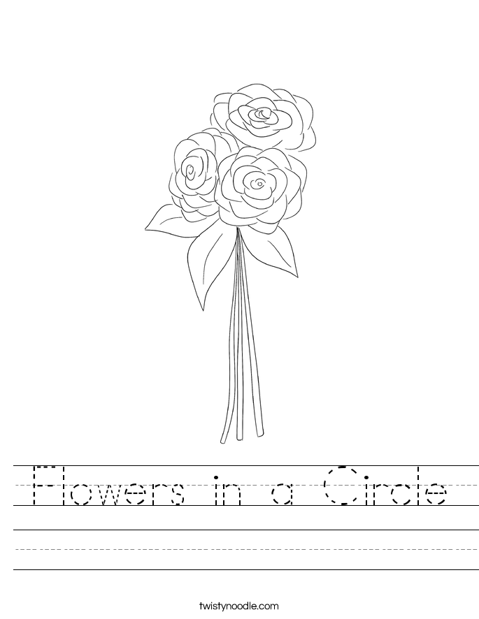 Flowers in a Circle Worksheet
