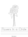 Flowers in a Circle Worksheet