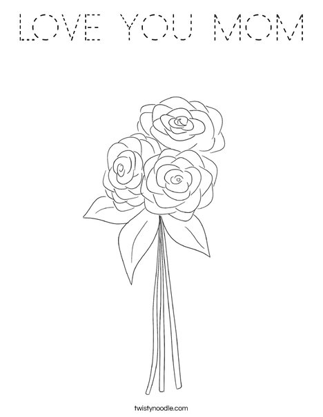 Flowers in a circle Coloring Page