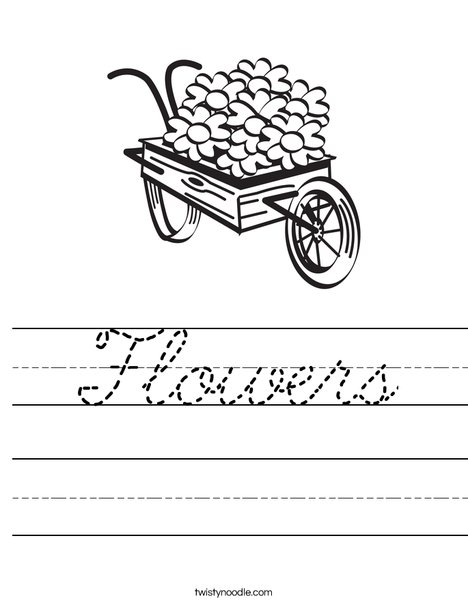Flowers in a Wagon Worksheet
