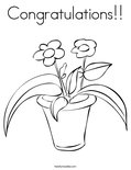 Congratulations!! Coloring Page