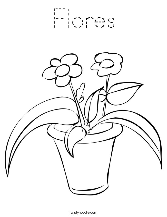 Flores Coloring Page