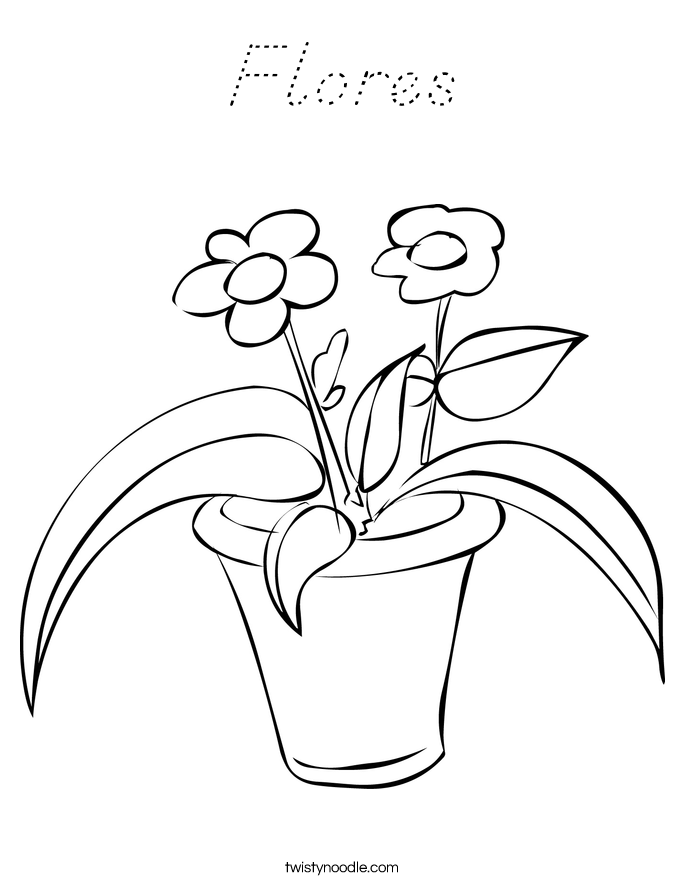 Flores Coloring Page