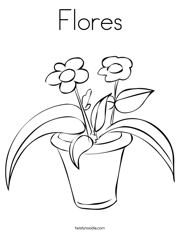 Flores Coloring Page