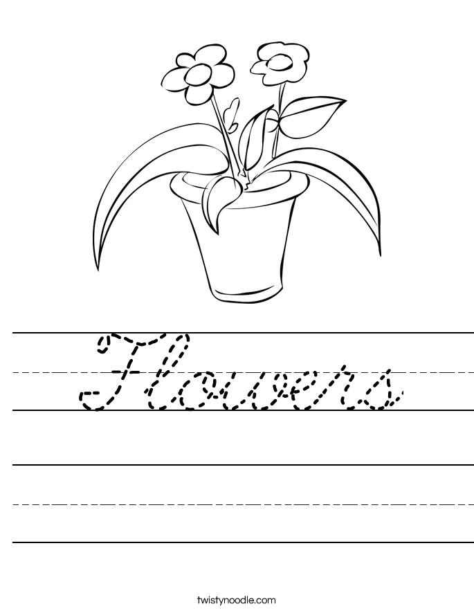 Flowers Worksheet