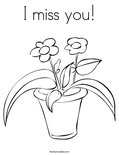 I miss you! Coloring Page