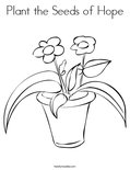 Plant the Seeds of Hope Coloring Page