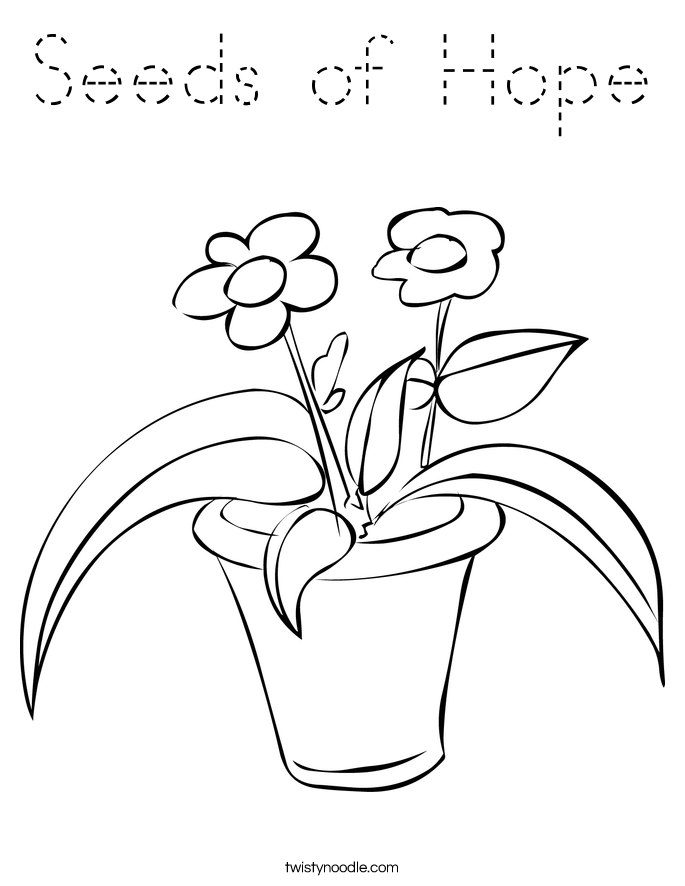 Seeds of Hope Coloring Page
