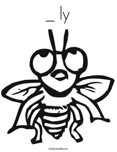 Fly with Big Eyes Coloring Page