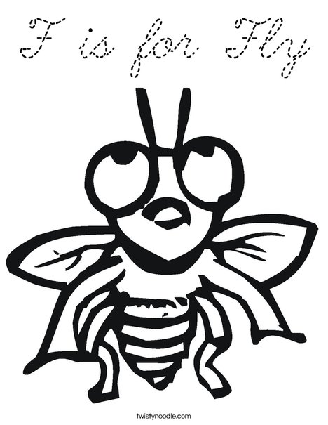 Fly with Big Eyes Coloring Page