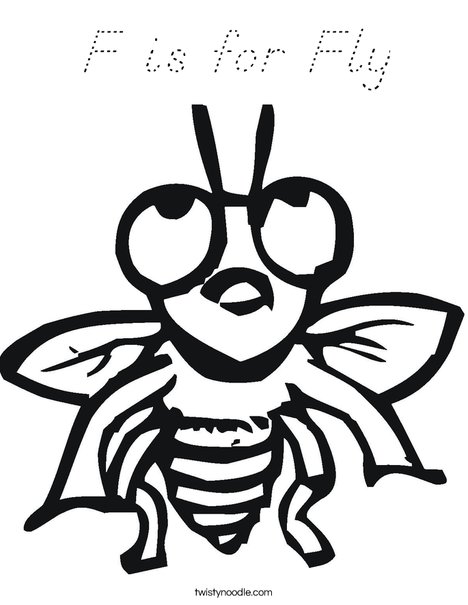 Fly with Big Eyes Coloring Page