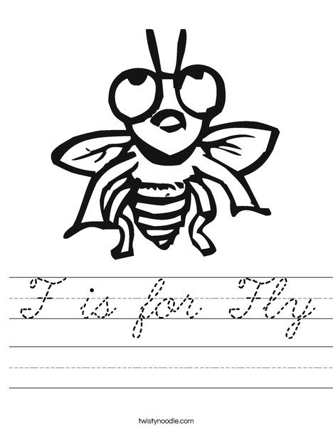 Fly with Big Eyes Worksheet