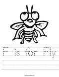 F is for Fly Worksheet
