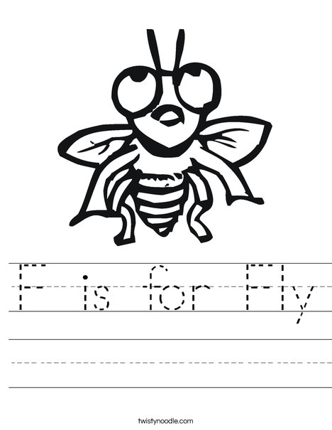 Fly with Big Eyes Worksheet
