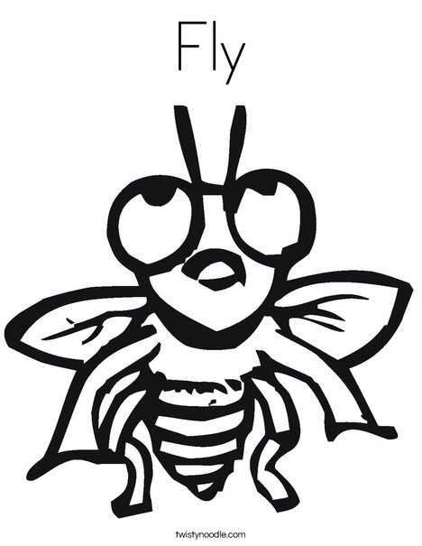 Fly with Big Eyes Coloring Page