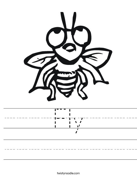 Fly with Big Eyes Worksheet