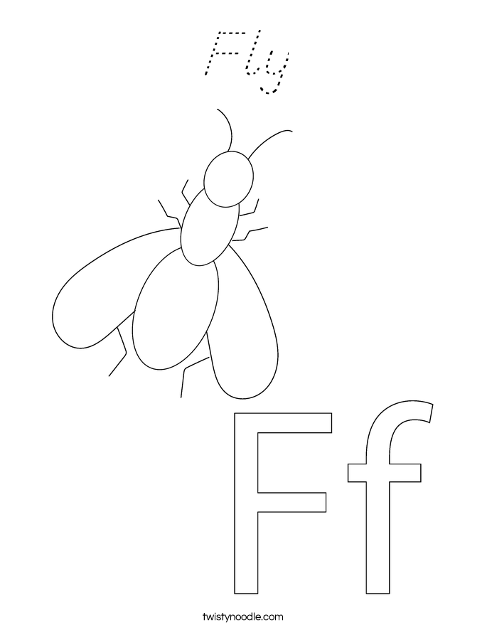 Fly Coloring Page