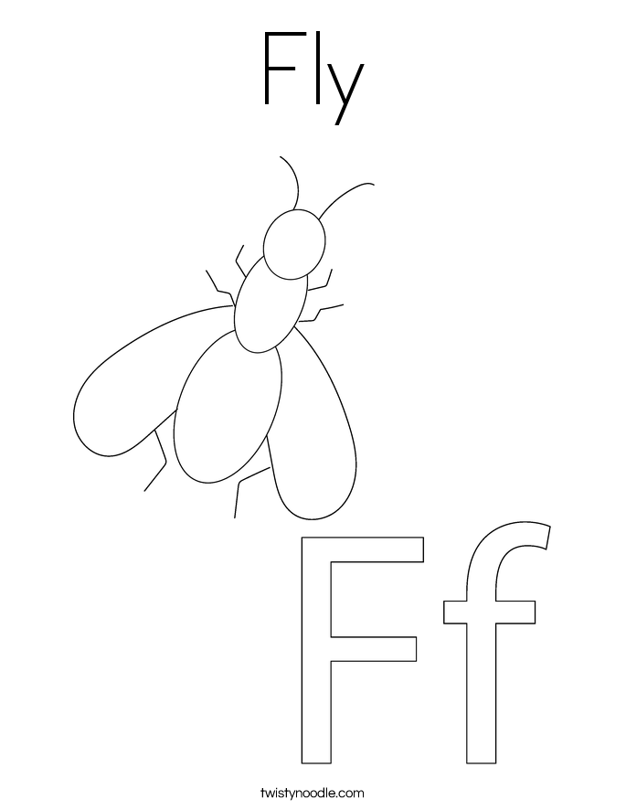 Fly Coloring Page