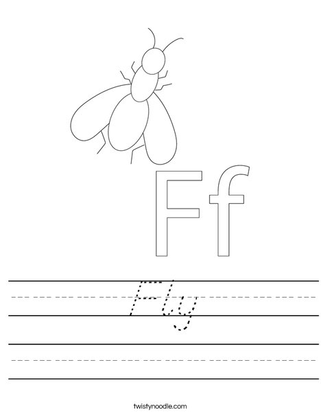 F is for Fly Worksheet