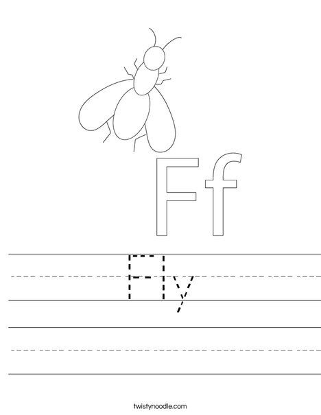 F is for Fly Worksheet