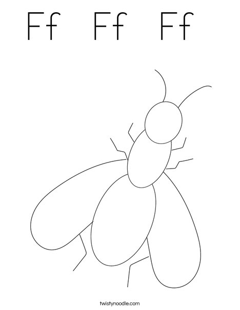 Fly Coloring Page