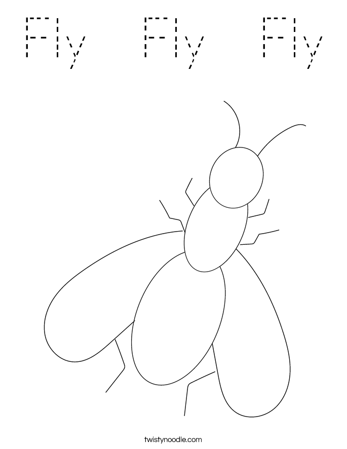 Fly  Fly  Fly Coloring Page