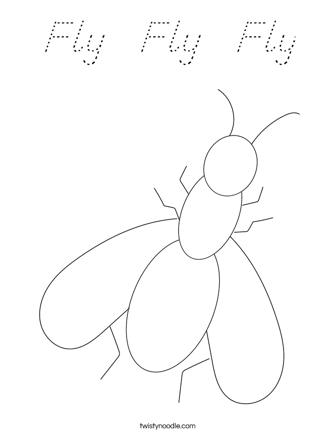 Fly  Fly  Fly Coloring Page