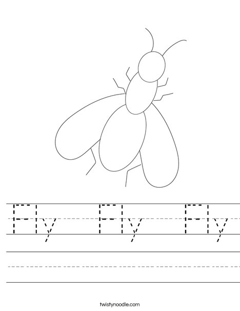 Fly Fly Fly Worksheet - Twisty Noodle