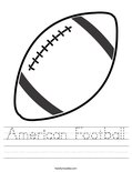 American Football Worksheet