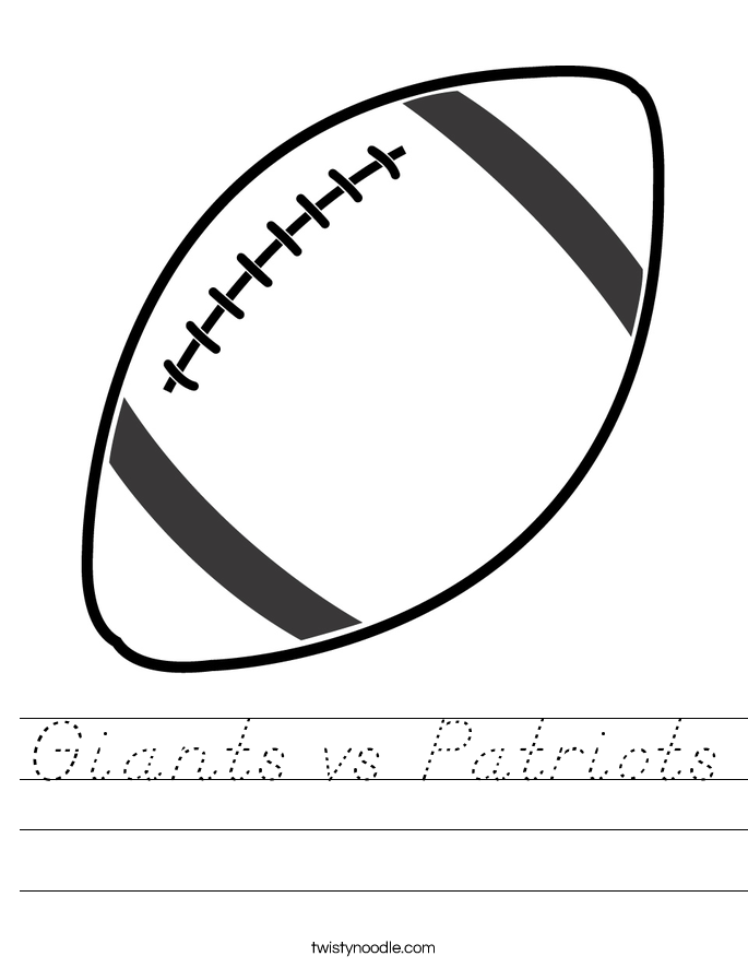 Giants vs Patriots Worksheet