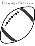 University of Michigan Coloring Page