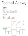 Football Activity Coloring Page
