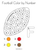 Football Color by Number Coloring Page
