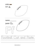 Football Cut and Paste Worksheet
