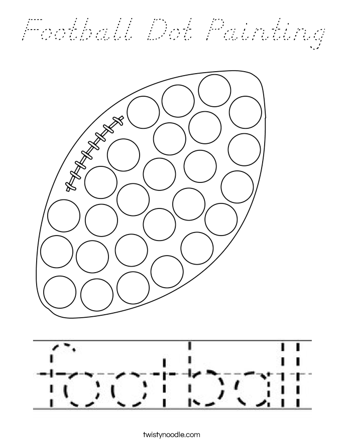 Football Dot Painting Coloring Page