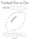 Football Dot to Dot Coloring Page