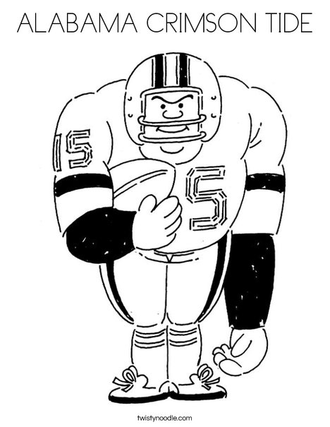Big Football Player Coloring Page