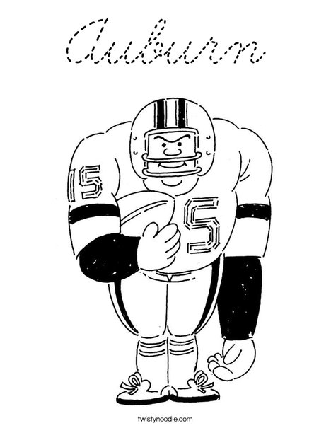 Big Football Player Coloring Page