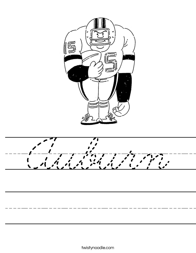 Auburn Worksheet