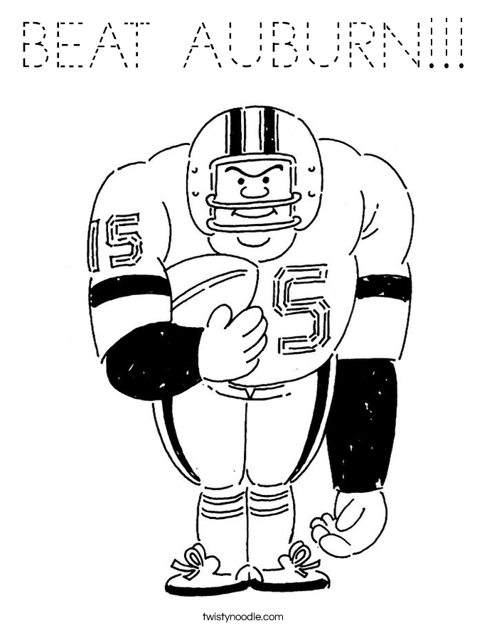 BEAT AUBURN!!! Coloring Page