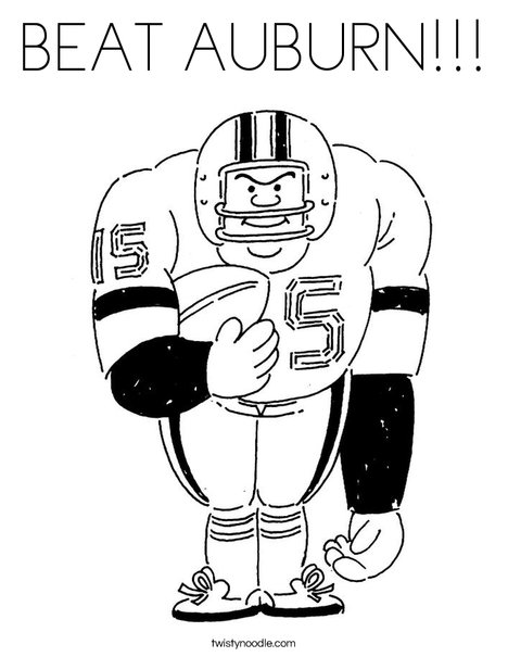 Big Football Player Coloring Page