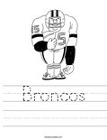 Broncos Worksheet