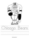 Chicago Bears Worksheet