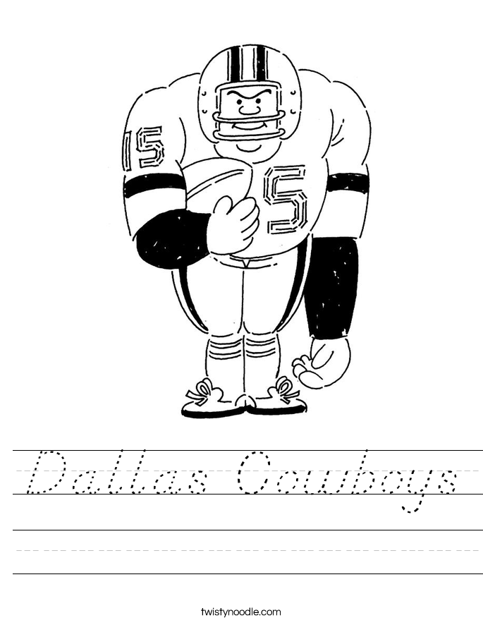Dallas Cowboys Worksheet
