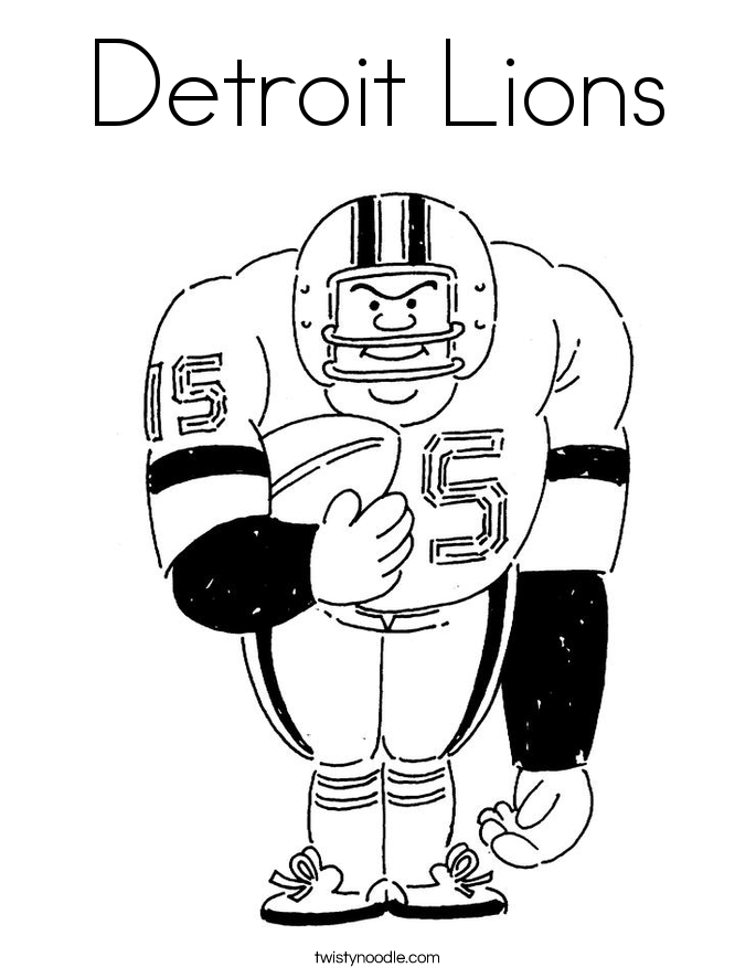 Detroit Lions Coloring Page Twisty - Detroit Lions 8 Coloring Page