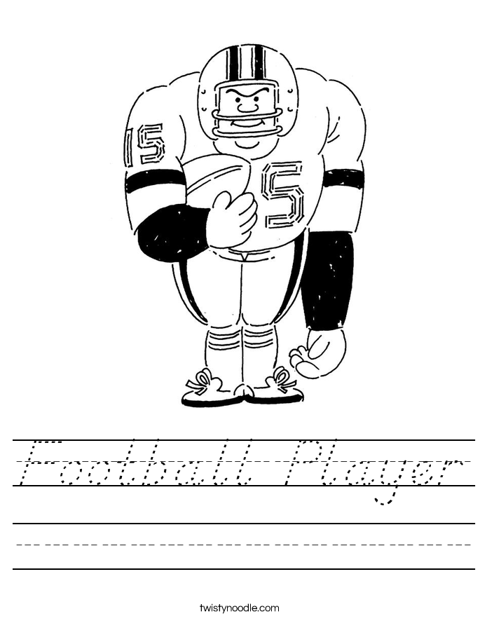 Football Player Worksheet